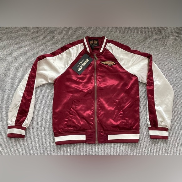 Harley-Davidson Jackets & Blazers - 120th Anniversary Harley-Davidson 1903-2023 Women’s Red and White Jacket- NWT